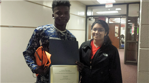 Elgin high school students with radio award 